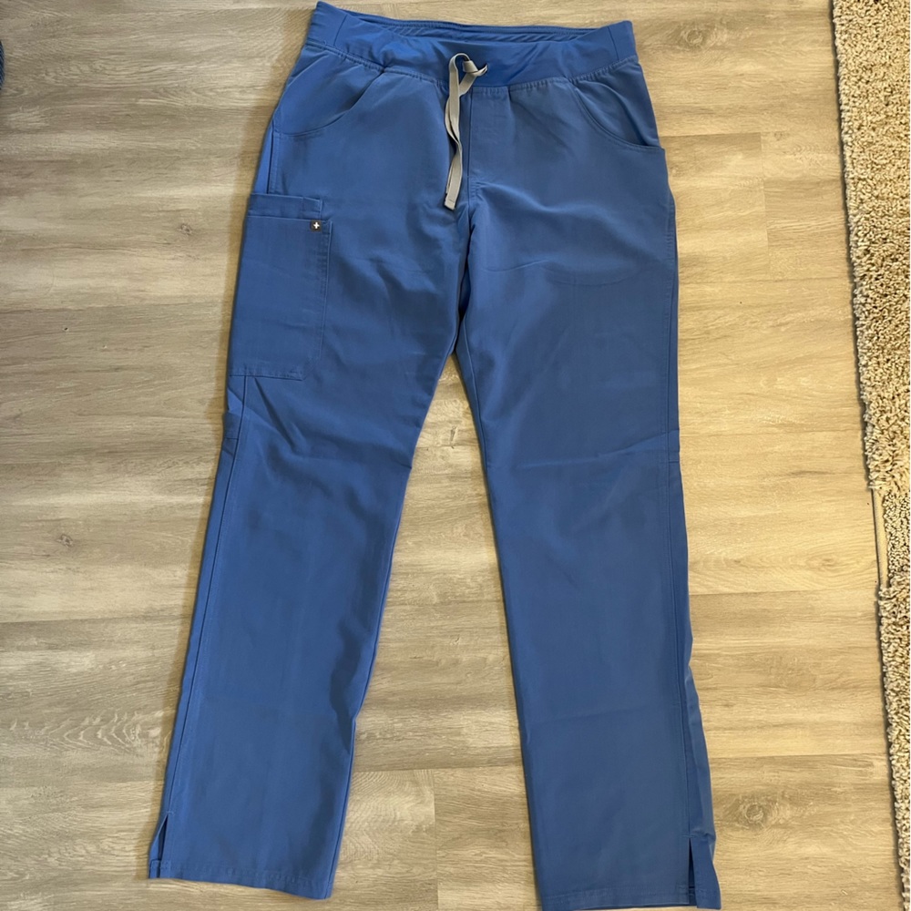Fugs Light Blue Cargo Scrub Pants